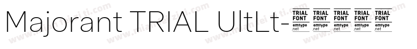 Majorant TRIAL UltLt字体转换